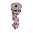 D. Stevens Floral Collage Wired Ribbon | 2.5 Inch Raffeta Spring Ribbon-45-0226 D.Stevens