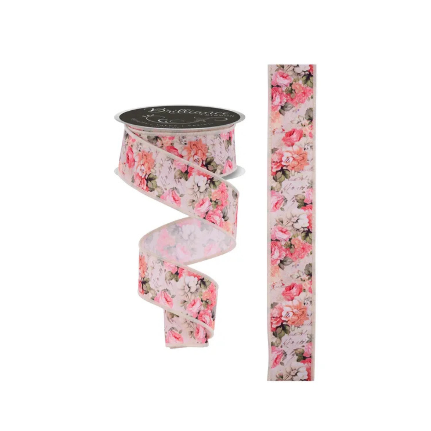 Vintage Floral Garland Wired Ribbon 1.5"x10yd-LS11884M Craig Bachman