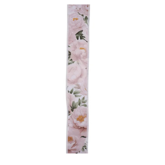 Peony Floral Wired Ribbon 1.5"x10yd Ivory & Cream-LS1215K3 Craig Bachman