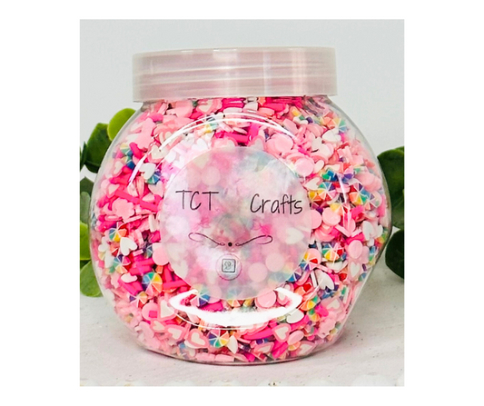 150g Spring Pastel & Rainbow Polymer Clay Sprinkle Mix - Perfect for Fake Bakes, Clay Art, Slime - Bright, Cheerful, and Festive TCTCrafts