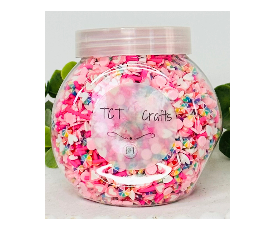 150g Spring Pastel & Rainbow Polymer Clay Sprinkle Mix - Perfect for Fake Bakes, Clay Art, Slime - Bright, Cheerful, and Festive