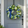 Blue Hydrangea Wreath Spring Front Door Floral Wreath TCT Crafts