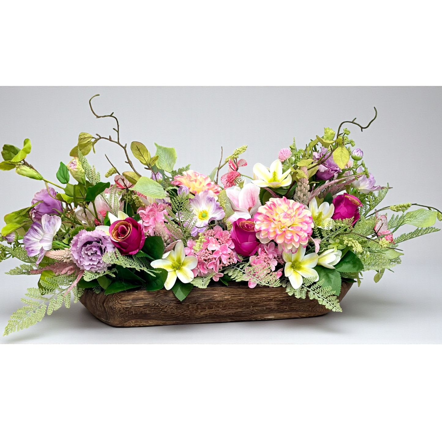 Large Spring Dough Bowl Centerpiece | Farmhouse Floral Arrangement TCT Crafts