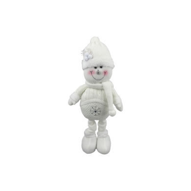 Adorable White Standing Snowman with Beanie and Scarf | 20