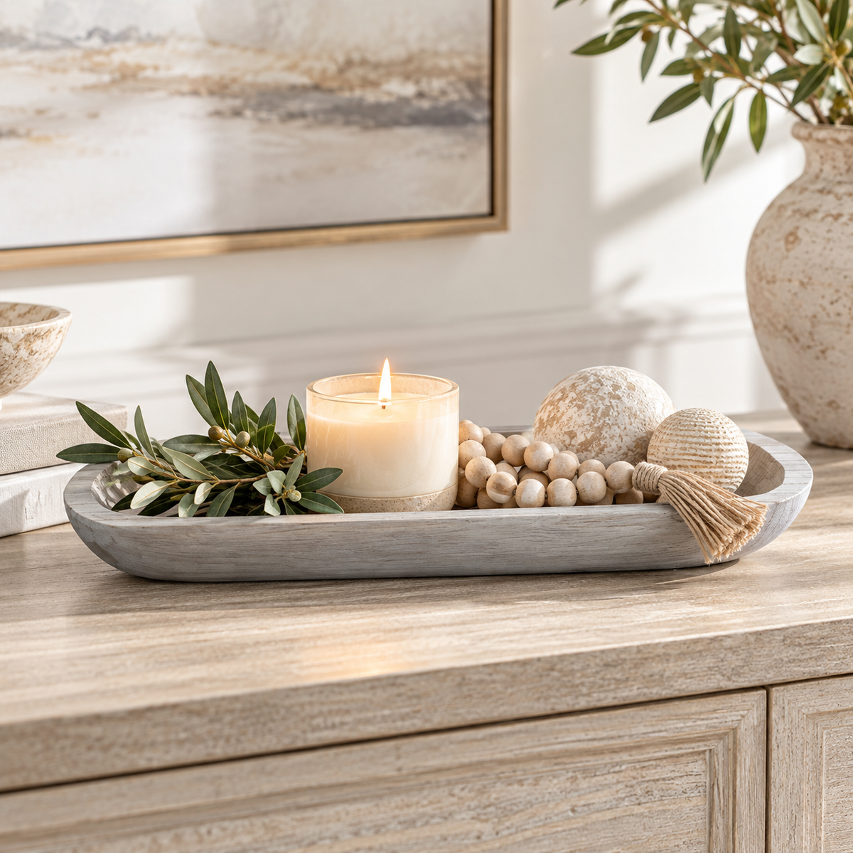 Paulownia Wood Tray | Natural Wood Oval Base | 19.5" Tray-AW9844 Craig Bachman