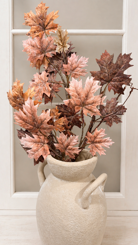Artificial Sugar Maple Leaf Stem — 34 Inch Dusty Mauve Fall Greenery Supply-42795A K & K Interiors