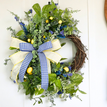 Load image into Gallery viewer, Blue &amp; Yellow Lemon Summer Wreath-TCT1517