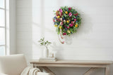 Summer Wildflower Wreath on Grapevine with Daisy Petunia Roses and Ribbon TCT Crafts