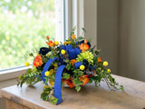 Summer Wildflower Arrangement Dough Bowl 26 Inch Centerpiece TCT Crafts