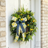 Summer Lemon and Blueberry Wreath – 26" Front Door Decor TCT Crafts