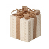 Sweater Gift Box Ornament | Burlap Trim Christmas Decor | 7" Ornament-MTX73563 Regency