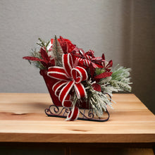 Load image into Gallery viewer, Handmade Red/White/Green Christmas Centerpiece by TCT Crafts - Festive Traditional Holiday Table Decor - Christmas Mantel Display