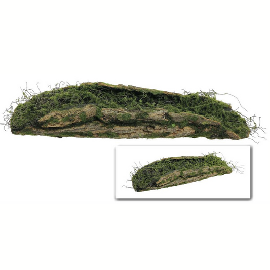 26" Tree Fern Bark Planter with Moss | Rustic Floral Container Select Artificials