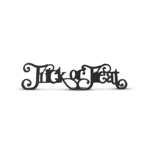 Black Resin Trick or Treat Tabletop Sign — 13.25 Inch Freestanding Halloween Cutout-41499A K & K Interiors