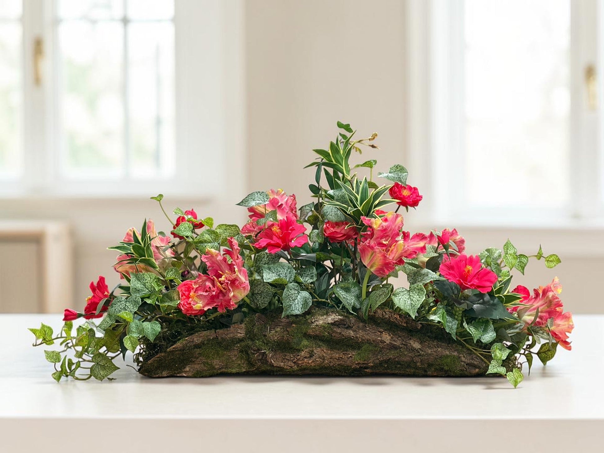 Tropical Hibiscus Floral Arrangement Summer Decor TCT Crafts