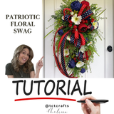 Digital Download: Patriotic Swag Tutorial | PDF + Video Link | DIY Craft Tutorial TCT Crafts