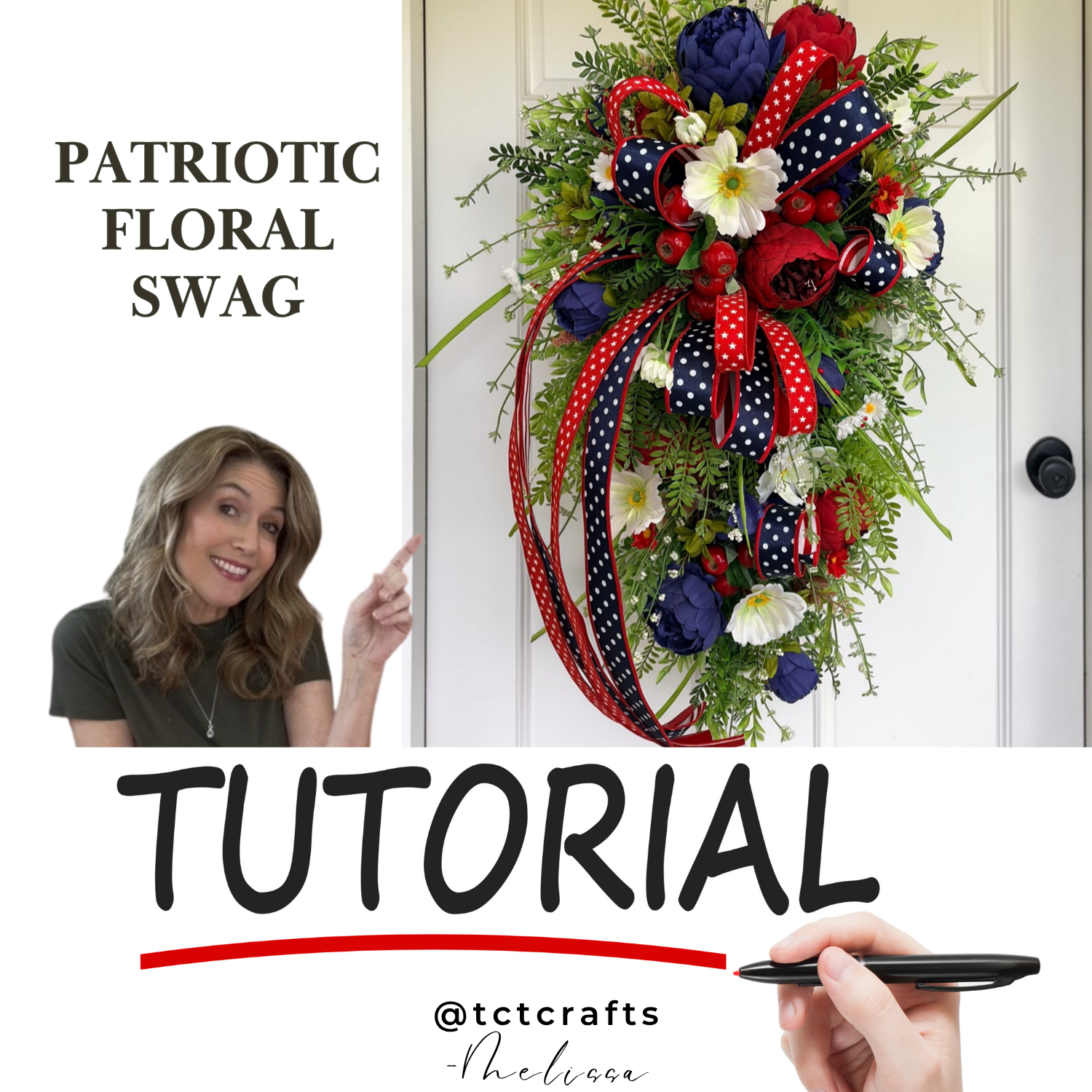 Digital Download: Patriotic Swag Tutorial | PDF + Video Link | DIY Craft Tutorial TCT Crafts