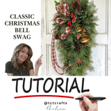 Digital Download: Classic Christmas Pine Bell Swag Tutorial | PDF + Video Link | DIY Craft Tutorial TCT Crafts