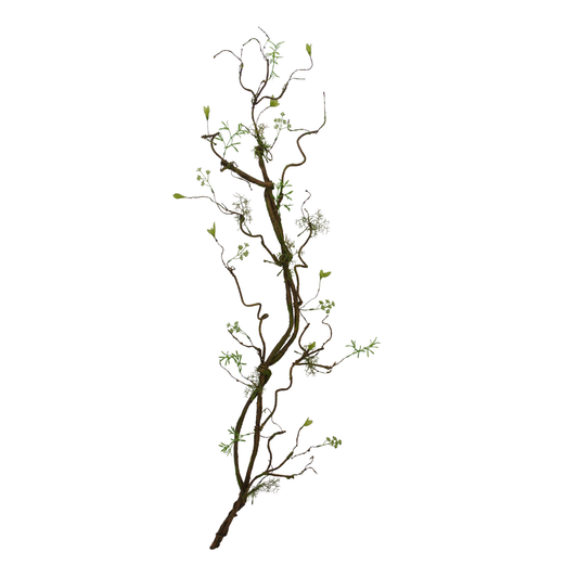 52 Inch Twig Branch Stem with Moss for Tall Vase and Rustic Decor-83981 Golden Bell