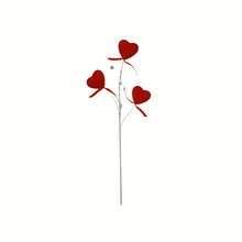 Load image into Gallery viewer, 25&#39;&#39; Velvet Heart Spray - Romantic Pink or Red Floral Stems for Decor