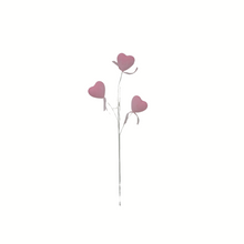 Load image into Gallery viewer, 25&#39;&#39; Velvet Heart Spray - Romantic Pink or Red Floral Stems for Decor