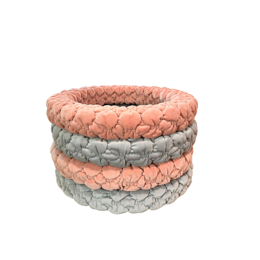 Velvet Wreath Set Pink Gray 14 Inch Destash Bundle TCTCrafts