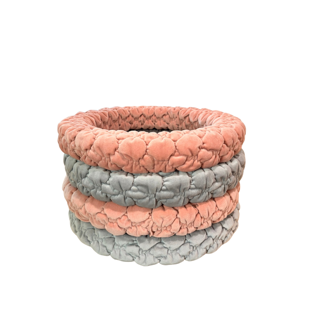 Velvet Wreath Set Pink Gray 14 Inch Destash Bundle TCTCrafts