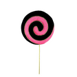 Colorful Plush Lollipop Spray | 23" Pink, Black, and Gold Candy Decor -57115PKBK Liberty Floral