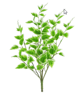 Artificial Variegated Vinca Bush — 21 Inch Everyday Greenery Supply-13461VAGN
