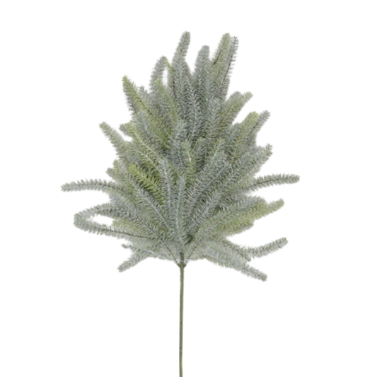 27.5 Inch Snowy Weeping Larch Pine Spray for Outdoor Winter Decor-XM13458FRGR Green Import