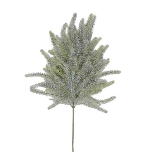 27.5 Inch Snowy Weeping Larch Pine Spray for Outdoor Winter Decor-XM13458FRGR Green Import