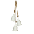White Cottage Bell Cluster | 3 Piece Jute Rope Bell Set | 15" Cluster-570537 Impressive Enterprises, Inc.