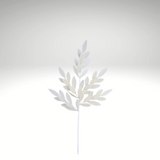 White Glitter Bay Leaf Spray – 32" Artificial Leaf Stem-XS235327 Craig Bachman