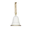 White Gold Liberty Bell Ornament | Ceramic Christmas Bell Decor | 5.5"L x 4.5"D-570536 Impressive Enterprises, Inc.