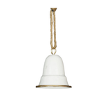 White Gold Liberty Bell Ornament | Ceramic Christmas Bell Decor | 5.5"L x 4.5"D-570536 Impressive Enterprises, Inc.