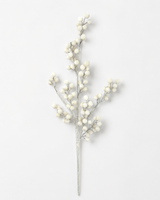Artificial White Berry Spray — 31 Inch Frosted Christmas Wreath Supply for Wreaths, Swags, and Holiday Arrangements-85861WT Liberty Floral