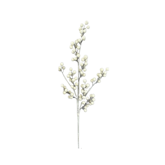 31” White Glitter Berry Spray – Sparkling Foam Holiday Pick for Wreaths, Trees & Winter Floral Designs Liberty Floral