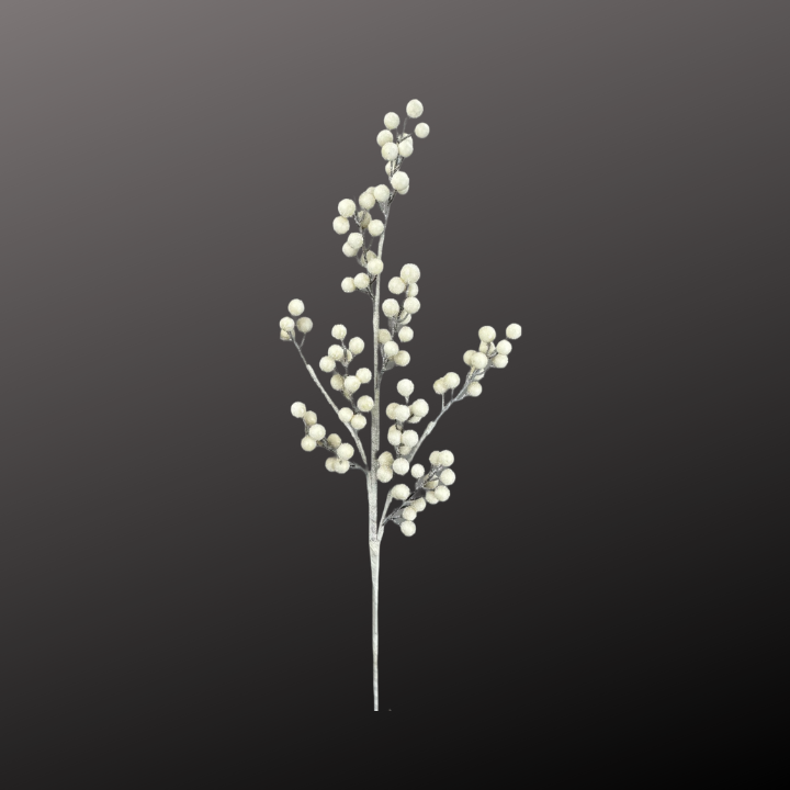 31” White Glitter Berry Spray – Sparkling Foam Holiday Pick for Wreaths, Trees & Winter Floral Designs Liberty Floral
