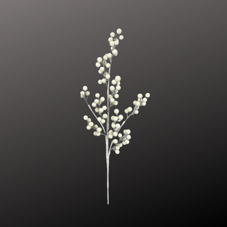 31” White Glitter Berry Spray – Sparkling Foam Holiday Pick for Wreaths, Trees & Winter Floral Designs Liberty Floral