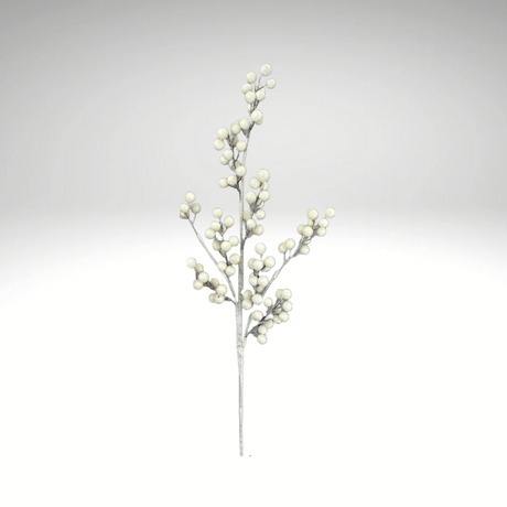 31” White Glitter Berry Spray – Sparkling Foam Holiday Pick for Wreaths, Trees & Winter Floral Designs Liberty Floral