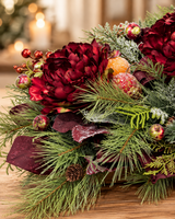 Williamsburg Burgundy Peony Christmas Centerpiece - 2194 TCT Crafts Designs & Decor