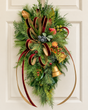 Williamsburg Deluxe Christmas Door Swag - Gold Bells-2195 TCT Crafts Designs & Decor