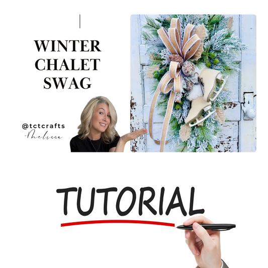 Digital Download: Winter Chalet Holiday Swag Tutorial | PDF + Video Link | DIY Craft Tutorial TCT Crafts