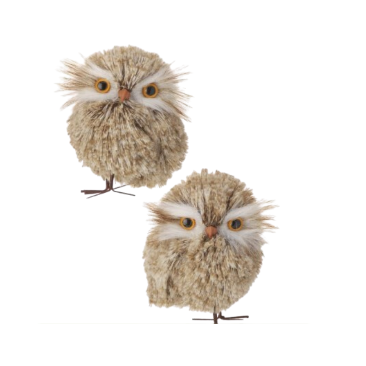 Winter Chalet Owl Ornament 5.5" Set of 2-MTX74124 Regency