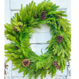 Natural Real Touch Mixed Winter Evergreen Front Door Winter Wreath TCT Crafts