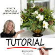 Digital Download: Winter Magnolia Arrangement | PDF + Video Link | DIY Craft Tutorial TCT Crafts