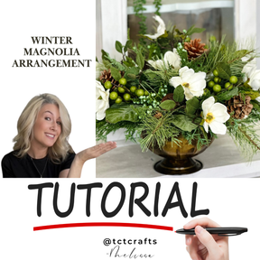 Digital Download: Winter Magnolia Arrangement | PDF + Video Link | DIY Craft Tutorial TCT Crafts
