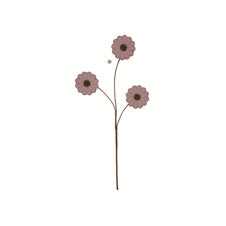 21'' Wooden Daisy Spray - Rustic Floral Stems in Yellow or Pink