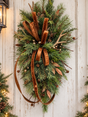 Lodge Christmas Swag Antler Pinecone | Cabin Mountain Home Decor | 45"Lx22"W-2207 TCT Crafts Designs & Decor