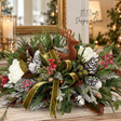Designer Deer Winter Arrangement | Lodge Cabin Woodlands Decor | 32"Lx16"H-2208 TCT Crafts Designs & Decor
